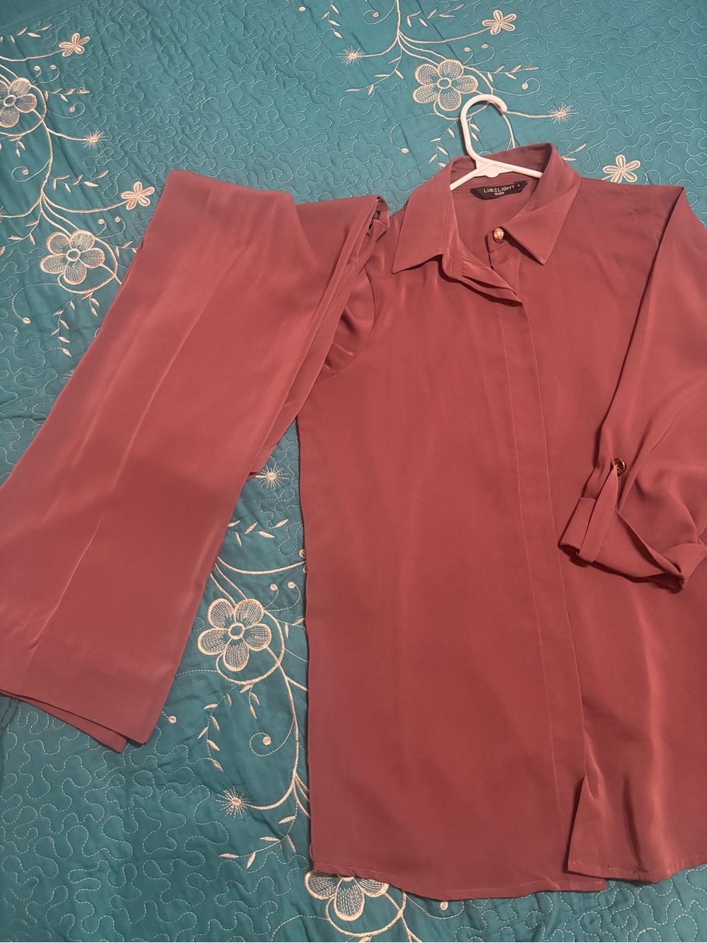 Lafayette 148 New York Dusty Rose Pantsuit Set